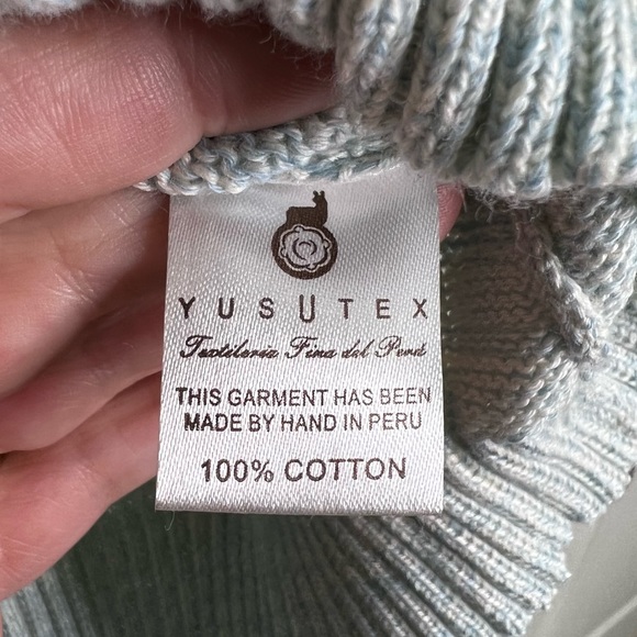 Martine and Juan Marled Knit Long Sleeve Henley Sweater Size 2 (M) - Picture 8 of 9